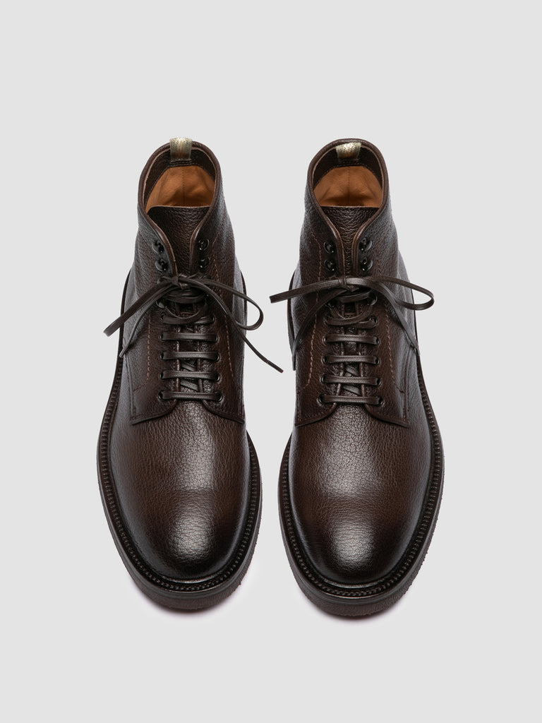 HOPKINS FLEXI 203 - Dark Brown Leather Lace Up Boots