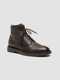 HOPKINS FLEXI 203 - Brown Leather Lace-up Boots - thumb image 3,side view