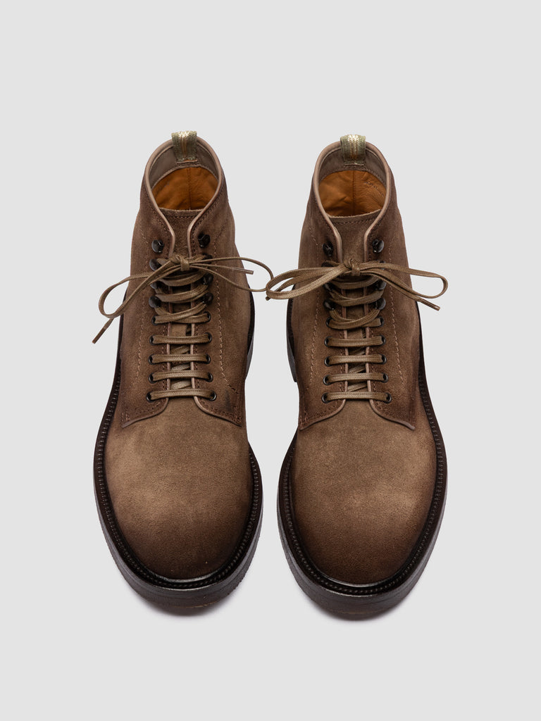 HOPKINS FLEXI 203 - Taupe Suede Lace-up Boots