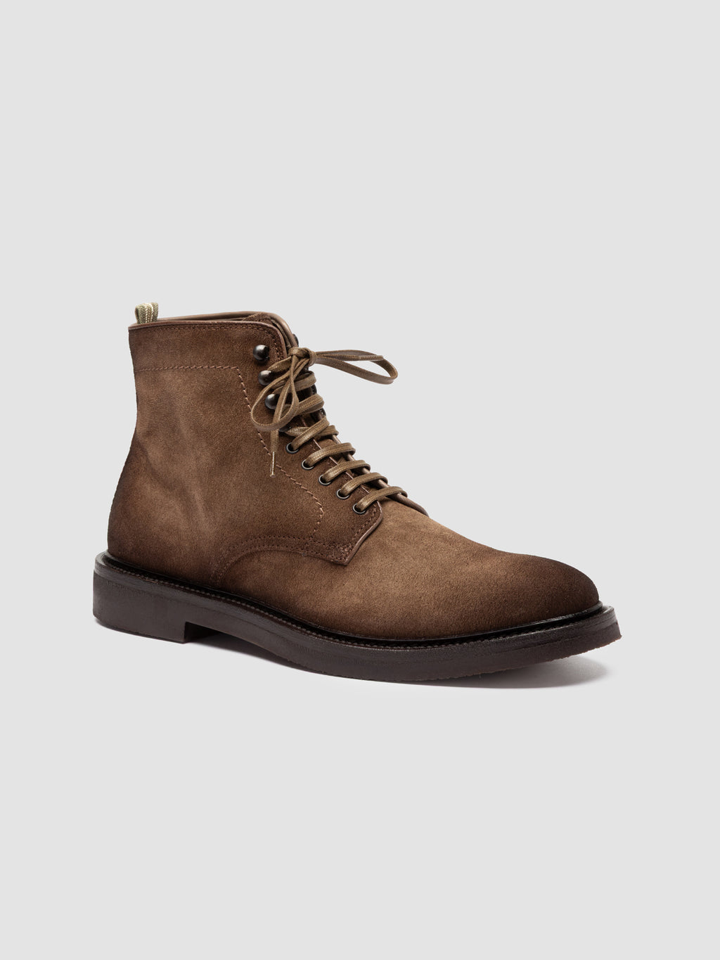 HOPKINS FLEXI 203 - Taupe Suede Lace-up Boots - image 3,side view