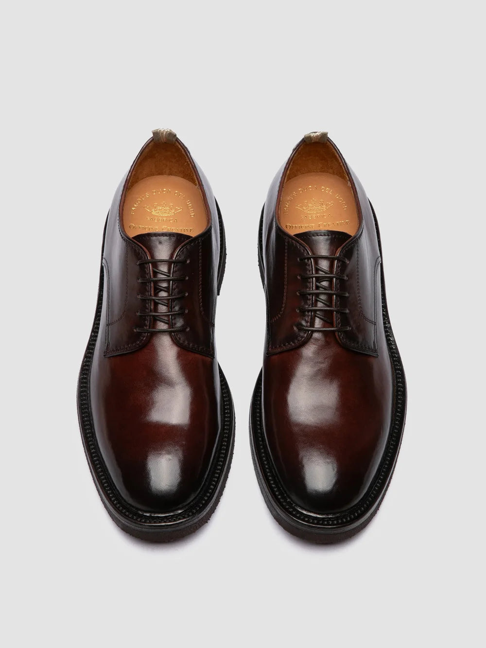HOPKINS FLEXI 208 - Burgunderrote Derby-Schuhe aus Leder - image 2,side view