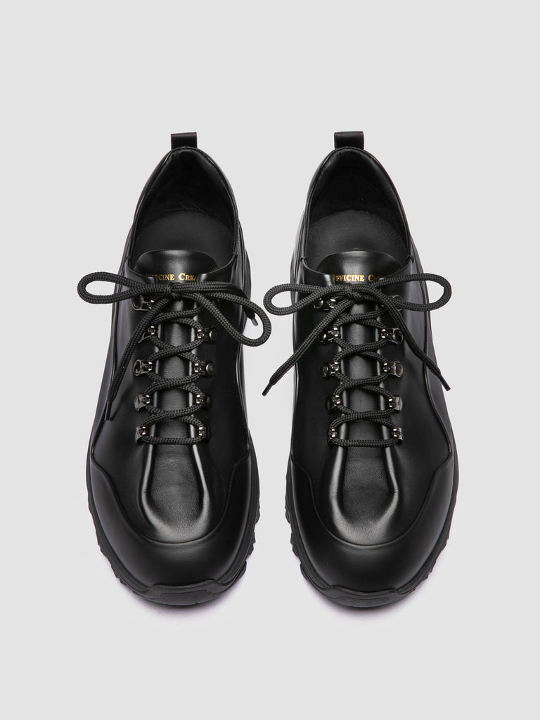ITINERE 001 - Black Leather Low Top Sneakers