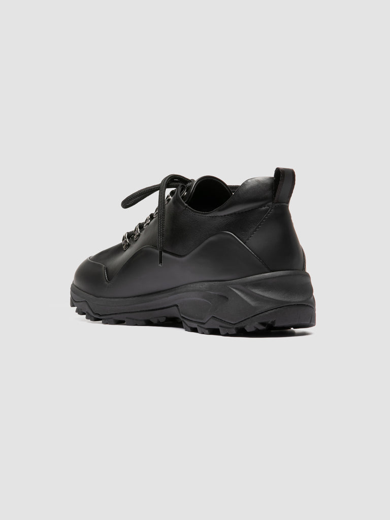 ITINERE 001 - Black Leather Low Top Sneakers