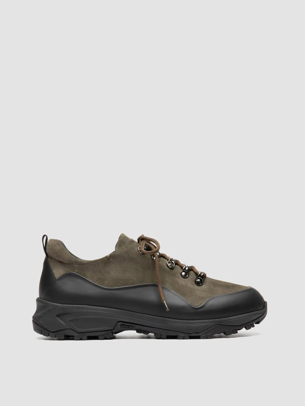 ITINERE 001 - Green Leather Low Top Sneakers - image 1,side view