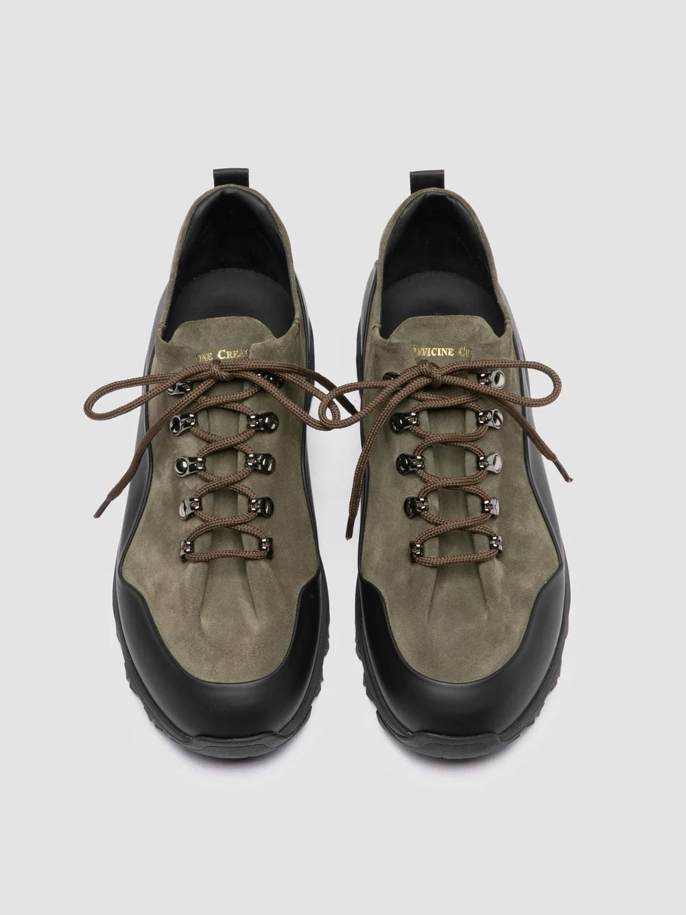 ITINERE 001 - Green Leather Low Top Sneakers - image 2,side view