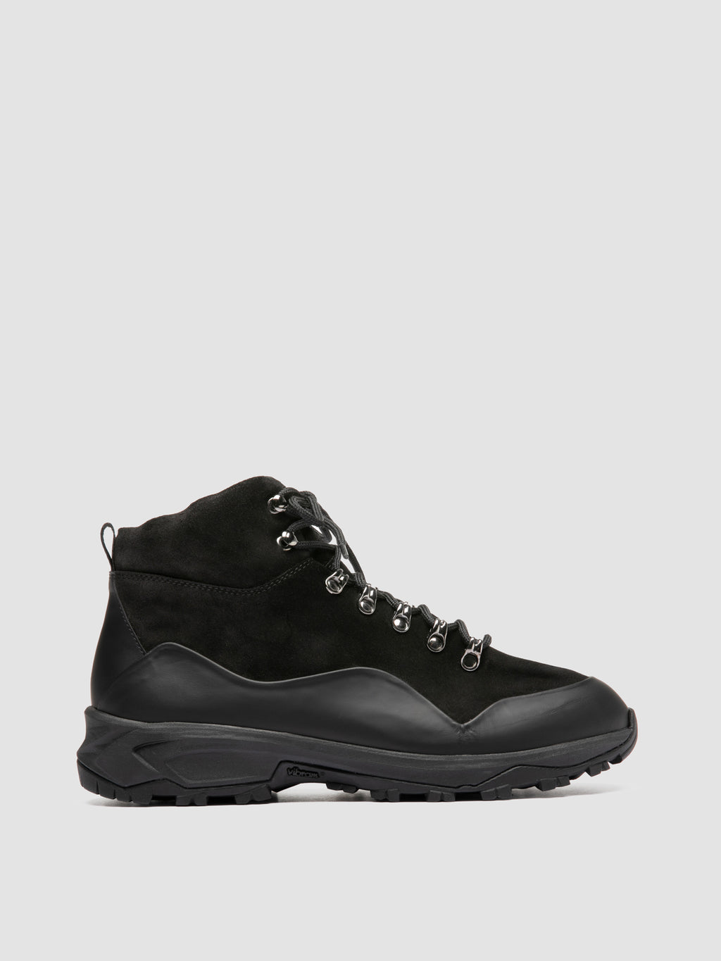 ITINERE 002 - Schwarze Schnürstiefel aus Leder - image 1,side view