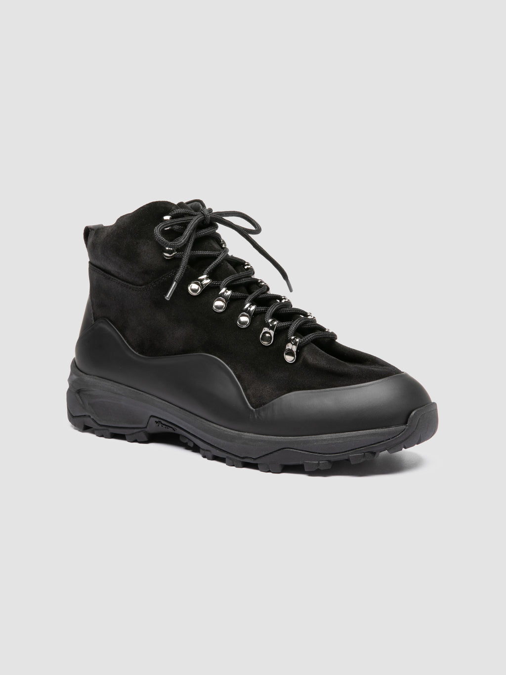 ITINERE 002 - Schwarze Schnürstiefel aus Leder - image 3,side view