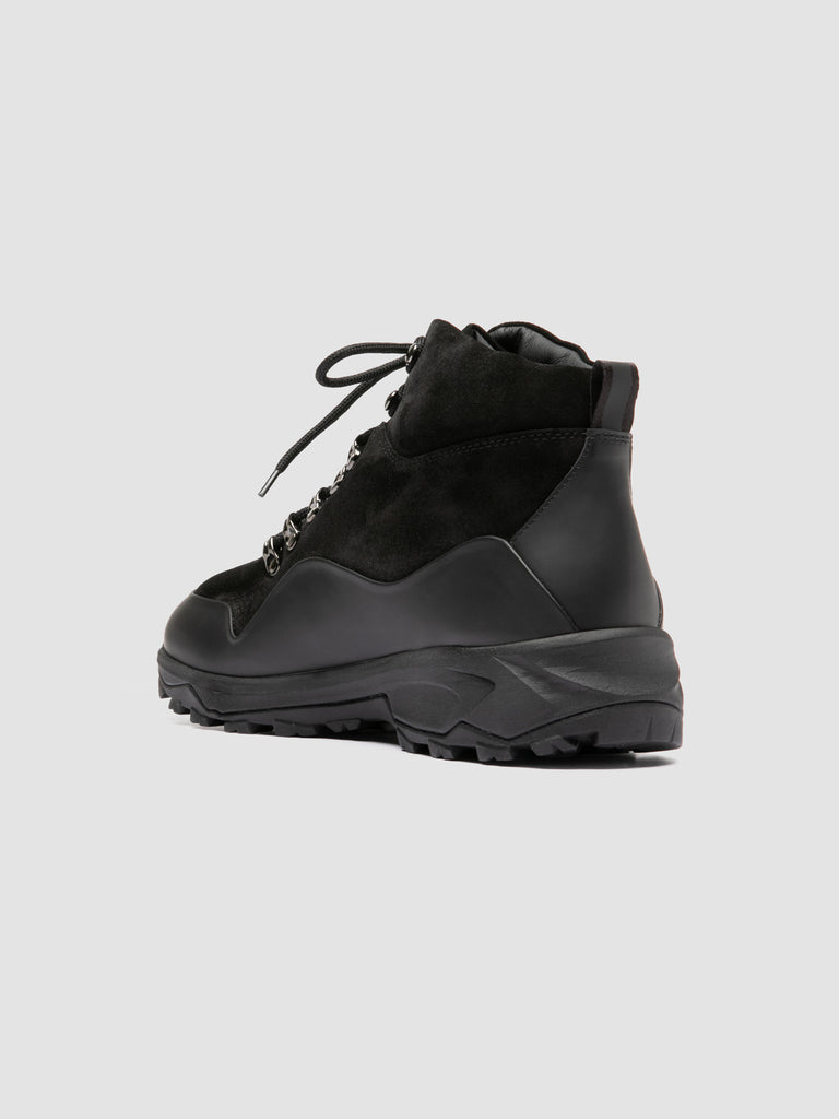 ITINERE 002 - Schwarze Schnürstiefel aus Leder