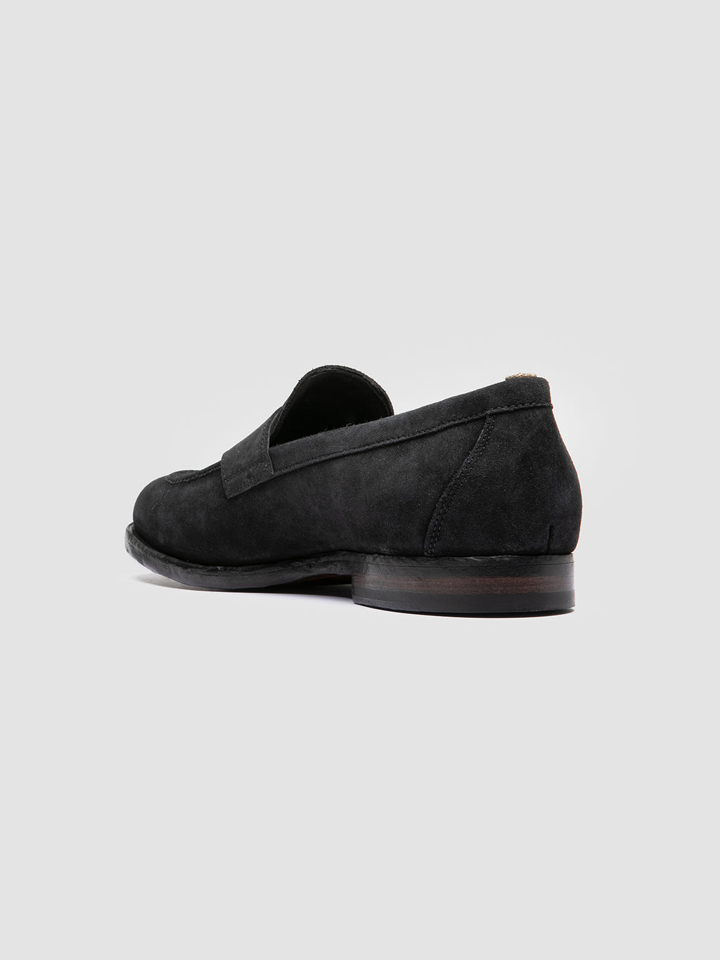 IVY 002 - Black Suede Penny Loafers - image 4,side view