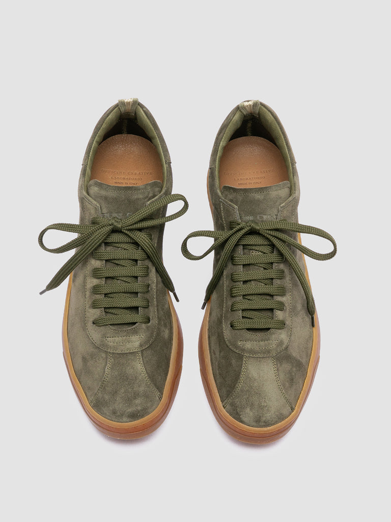 KARMA 015 - Green Suede Low Top Sneakers