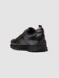 KASBA 003 - Black Leather Low Top Sneakers - thumb image 4,side view