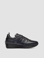 KASBA 003 - Blaue Low-Top-Sneaker aus Leder