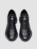 KASBA 003 - Blue Leather Low Top Sneakers - thumb image 2,side view
