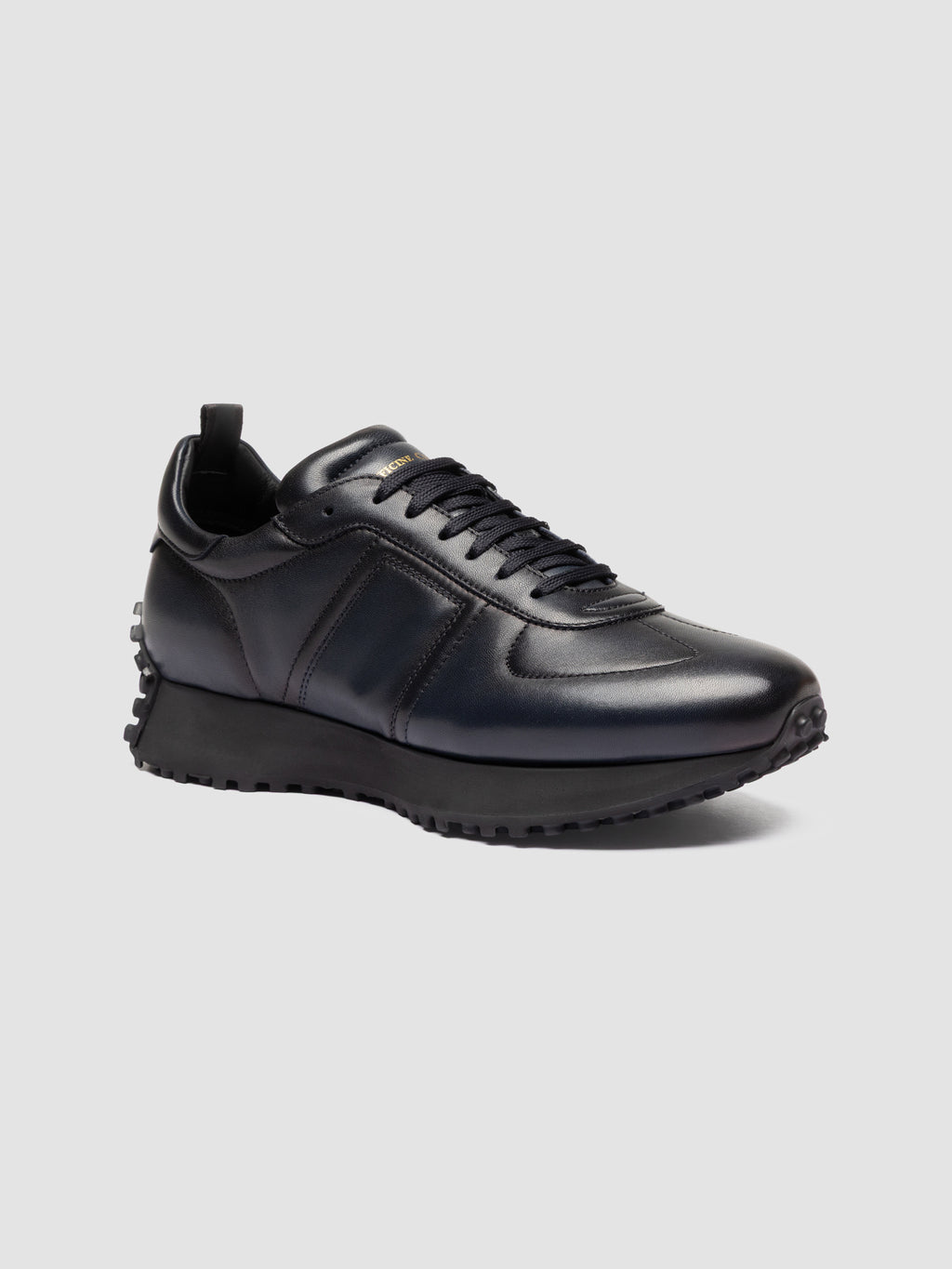 KASBA 003 - Blue Leather Low Top Sneakers - image 3,side view