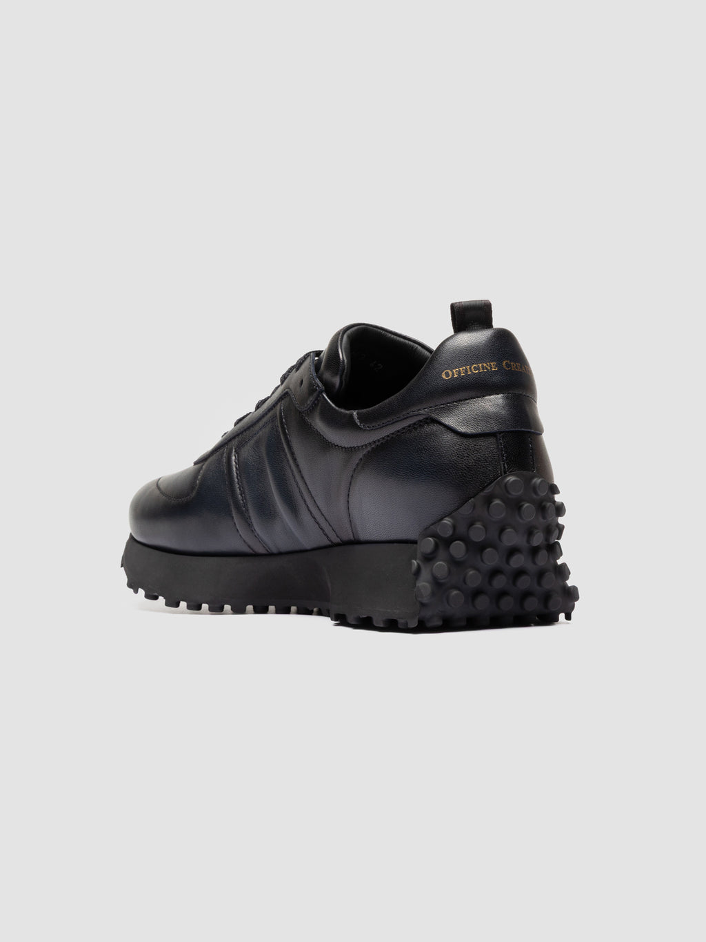 KASBA 003 - Blue Leather Low Top Sneakers - image 4,side view