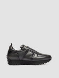 KASBA 003 - Grey Leather Low Top Sneakers - thumb image 1,side view