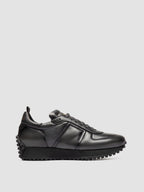 KASBA 003 - Grey Leather Low Top Sneakers