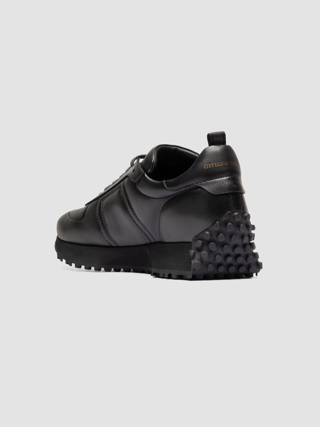 KASBA 003 - Grey Leather Low Top Sneakers - image 4,side view