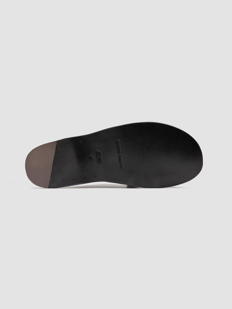 KIMOLOS 015 - Black Leather Slide Sandals