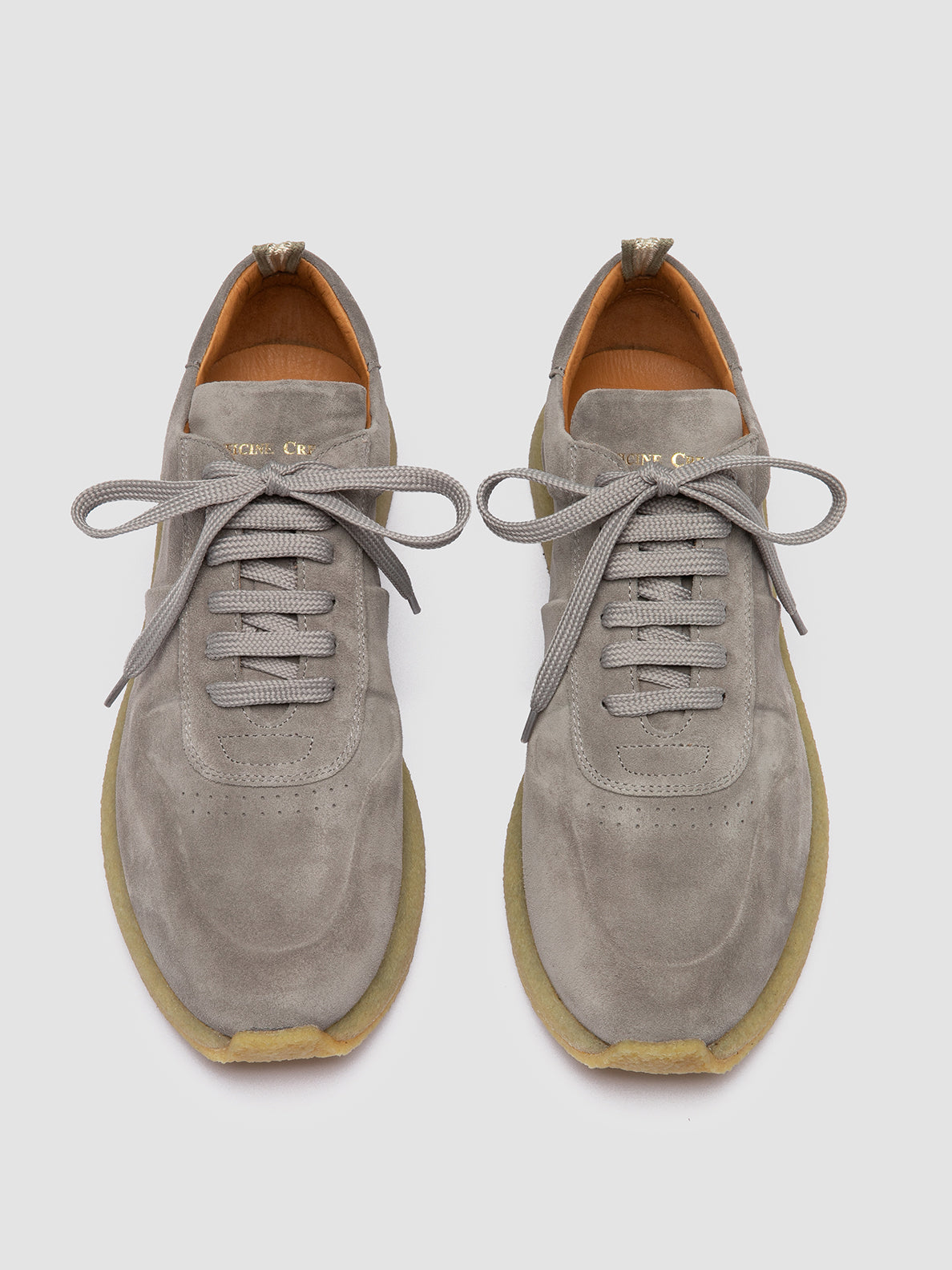 Men's Grey Suede Low Top Sneakers: LEGEND 001 – Officine Creative