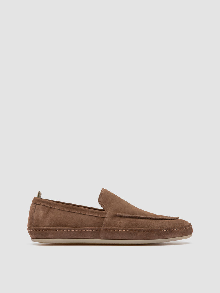 LINE 001 - Penny-Loafer aus graubraunem Wildleder