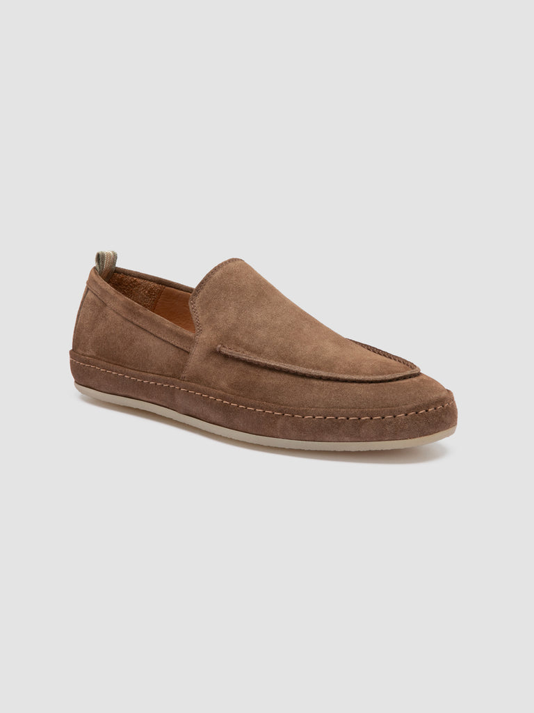 LINE 001 - Penny-Loafer aus graubraunem Wildleder