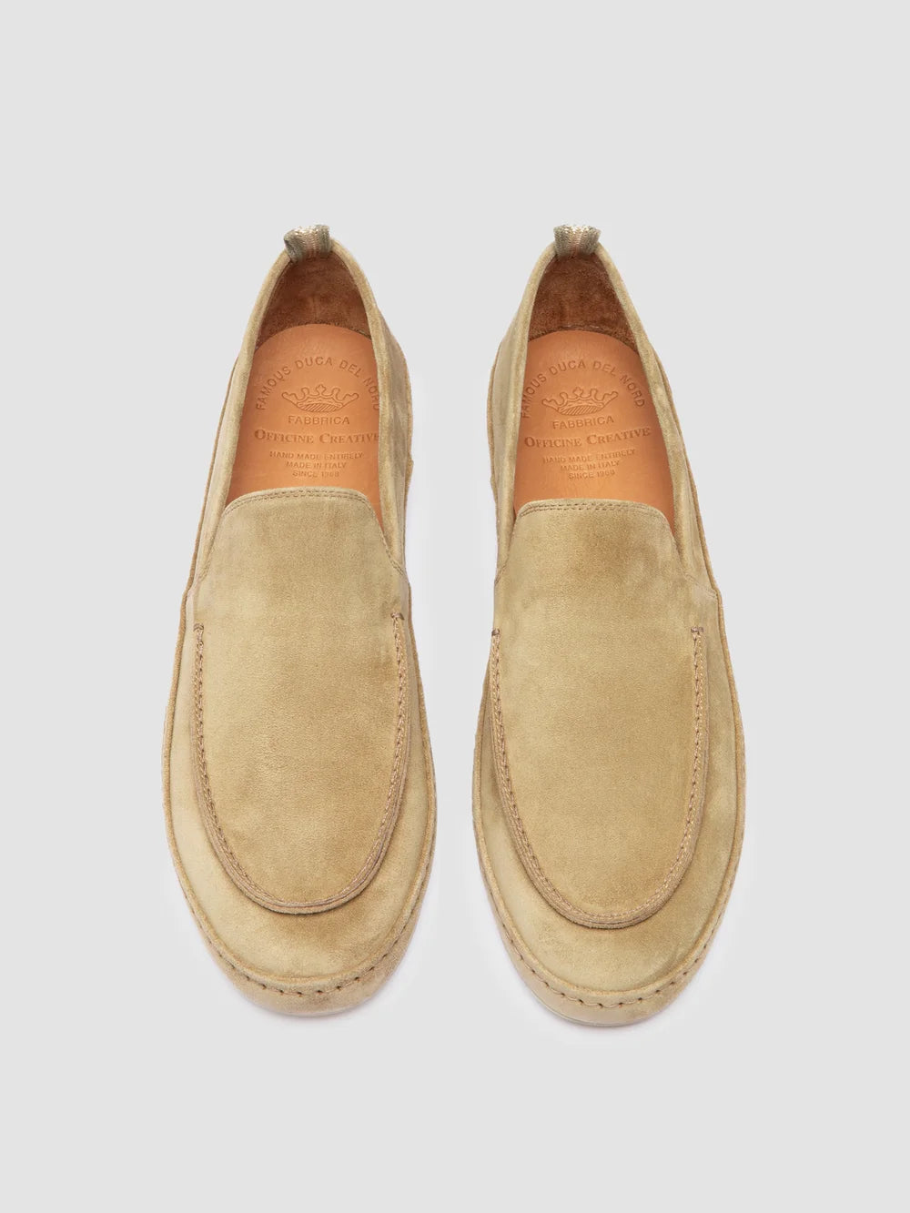 LINE 001 - Penny-Loafer aus braunem Wildleder - image 2,side view