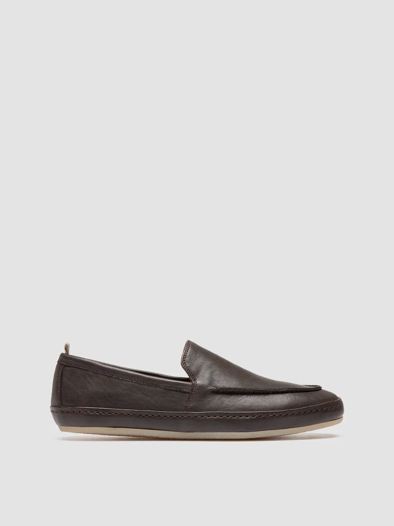 LINE 001 - Pennyloafer aus braunem Leder