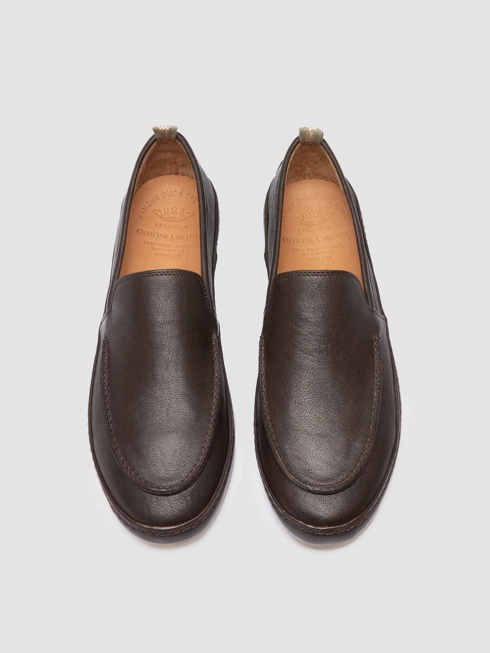 LINE 001 - Pennyloafer aus braunem Leder - image 2,side view