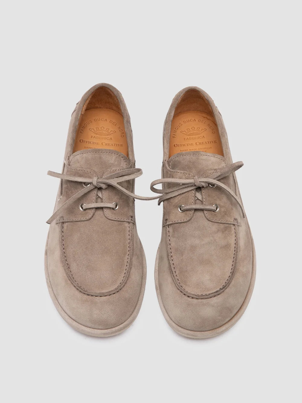 LOVE 001 - Taupe Suede Boat Shoes - image 2,side view