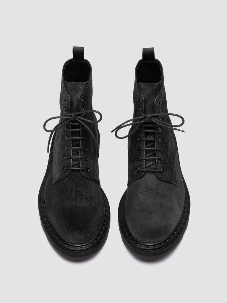 LYDON 004 - Black Suede Lace-Up Boots
