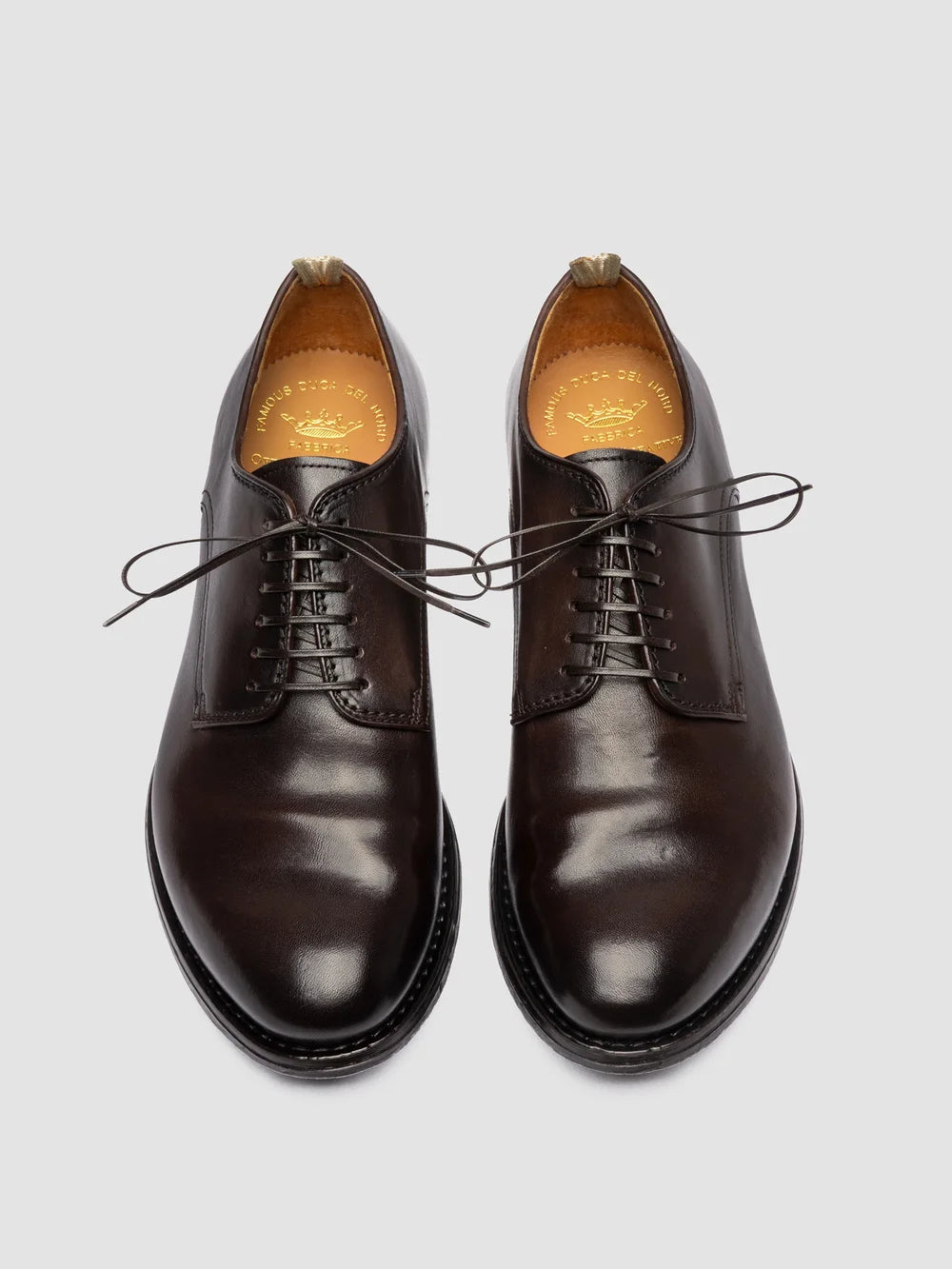 MAVIC 001 - Brown Leather Derby Shoes - image 2,side view