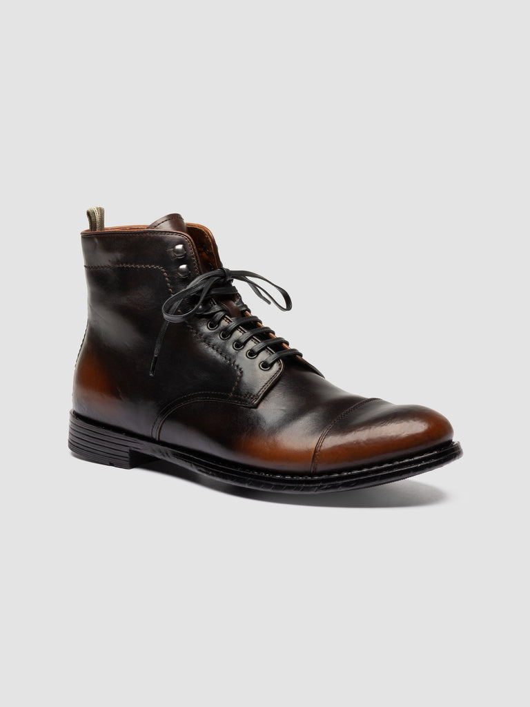 MAVIC 006 - Brown Leather Lace Up Boots
