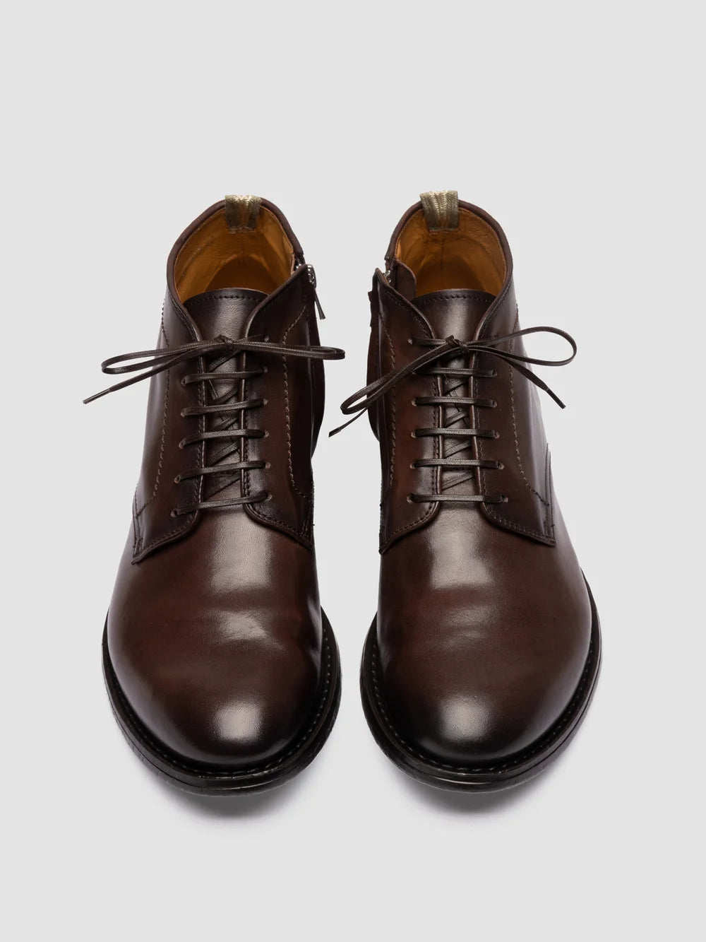 MAVIC 072 - Brown Leather Lace Up Boots - image 2,side view