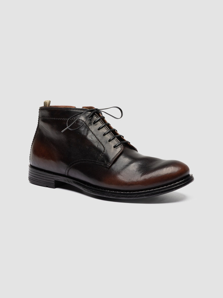 MAVIC 072 - Black Leather Lace Up Boots