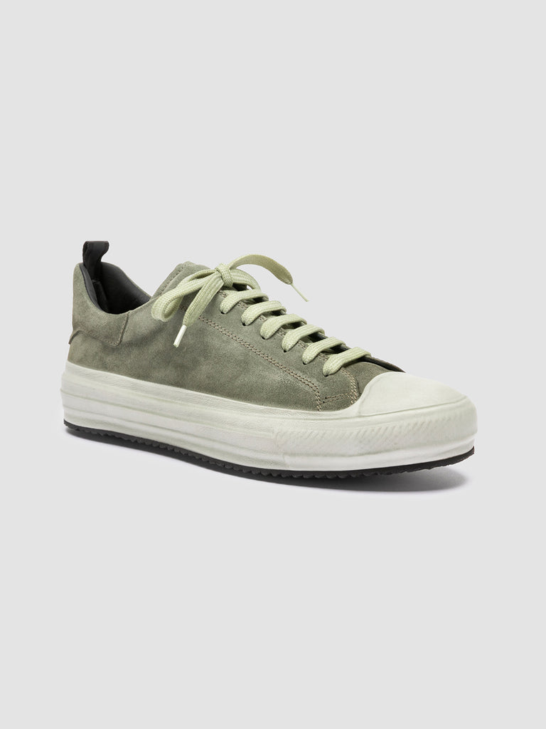 MES 009 - Green Leather and Suede Low Top Sneakers Men Officine Creative - 3