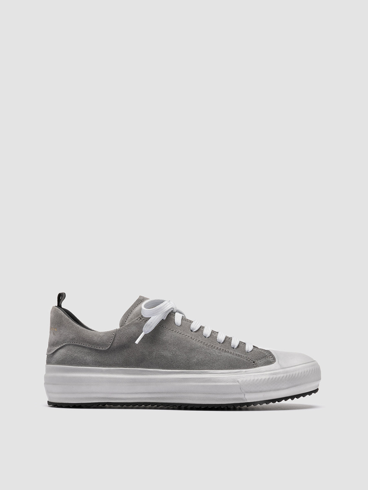 Men's Grey Leather and Suede Low Top Sneakers: MES 009 – Officine ...