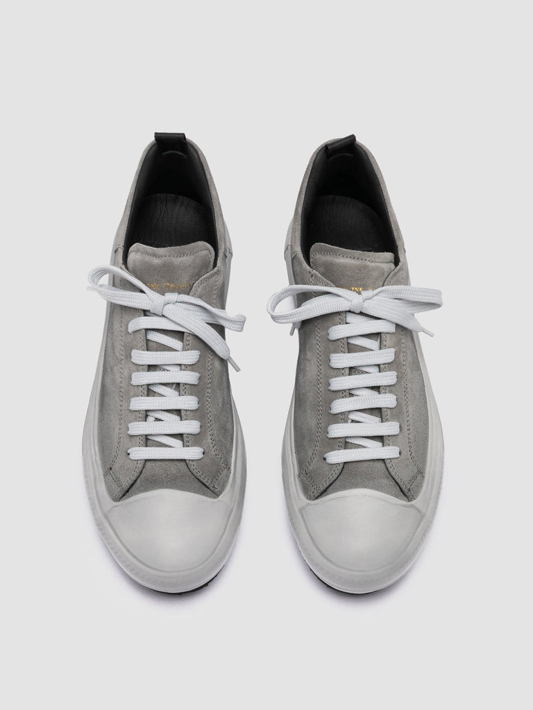 MES 009 - Grey Leather and Suede Low Top Sneakers