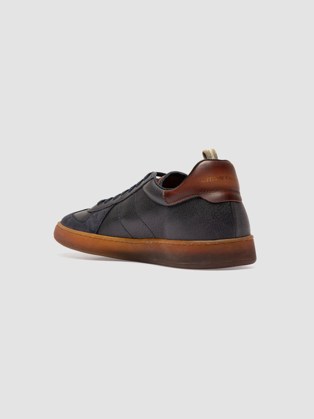MILITIA 001 - Blue Leather Sneakers - image 4,side view