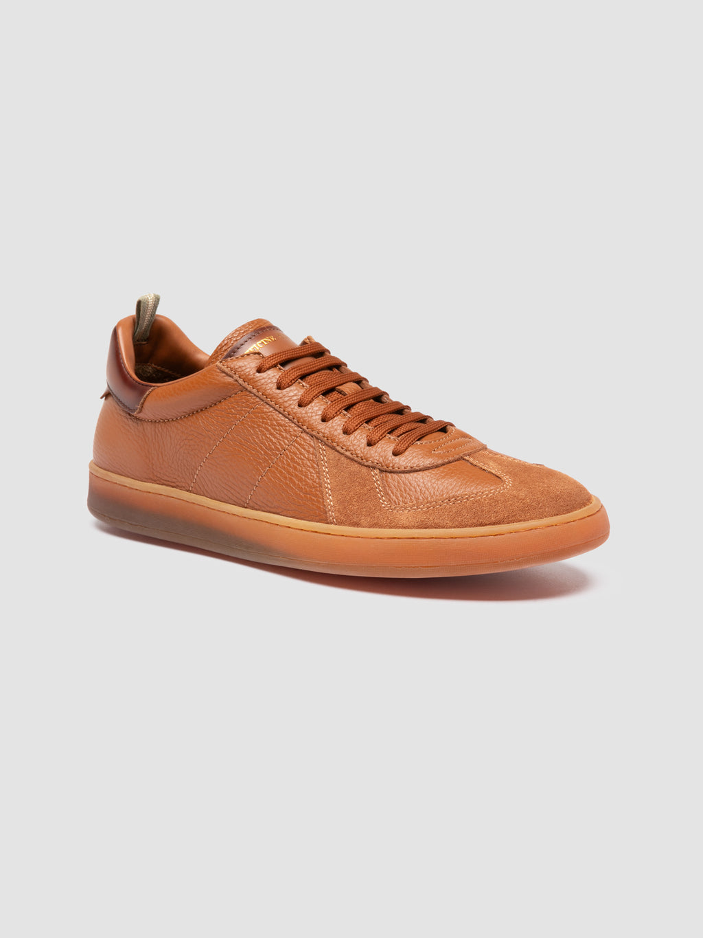 MILITIA 001 - Brown Leather Sneakers - image 3,side view