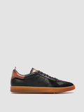 MILITIA 001 - Black Leather Sneakers - thumb image 1,side view