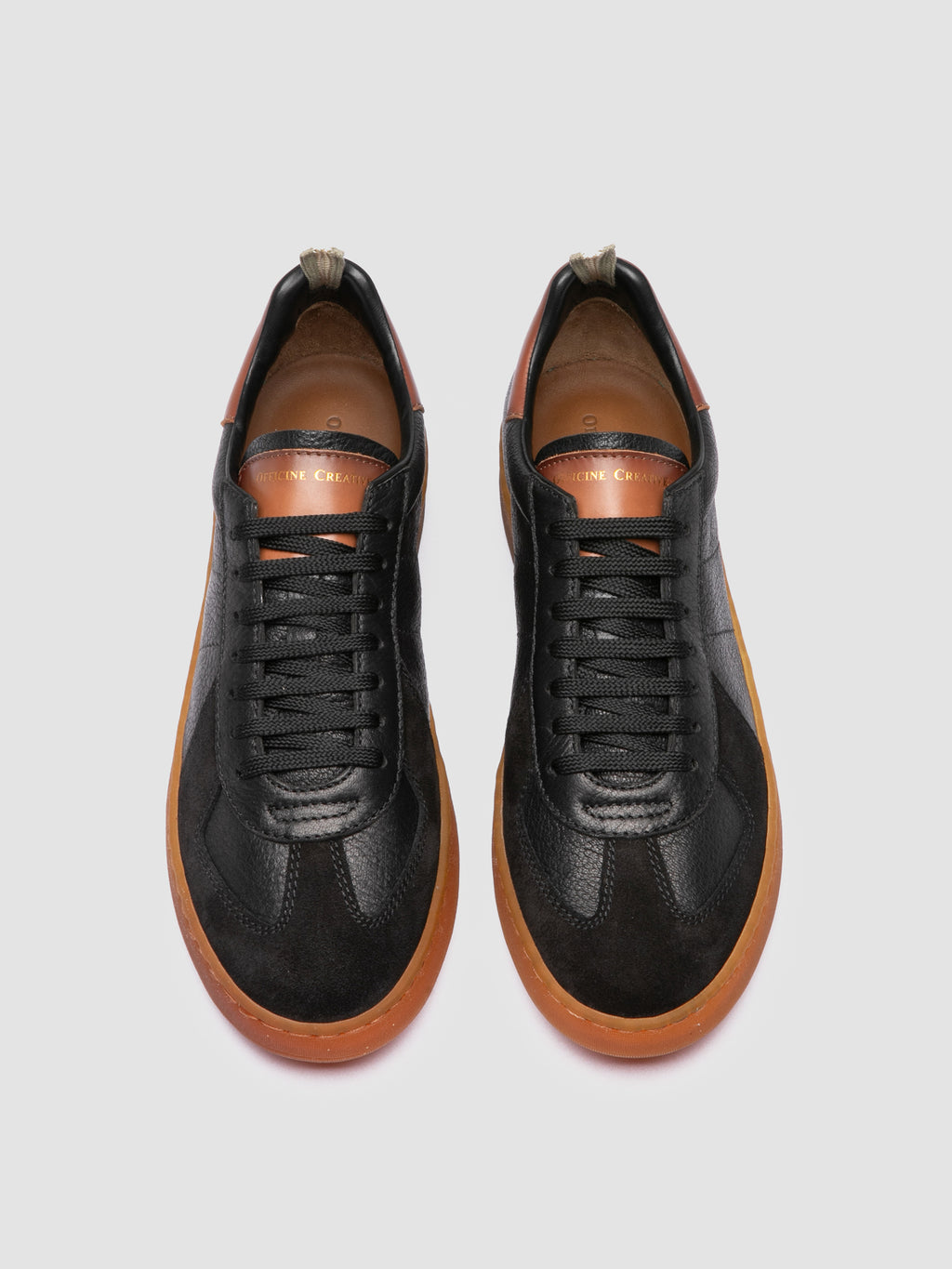 MILITIA 001 - Black Leather Sneakers - image 2,side view