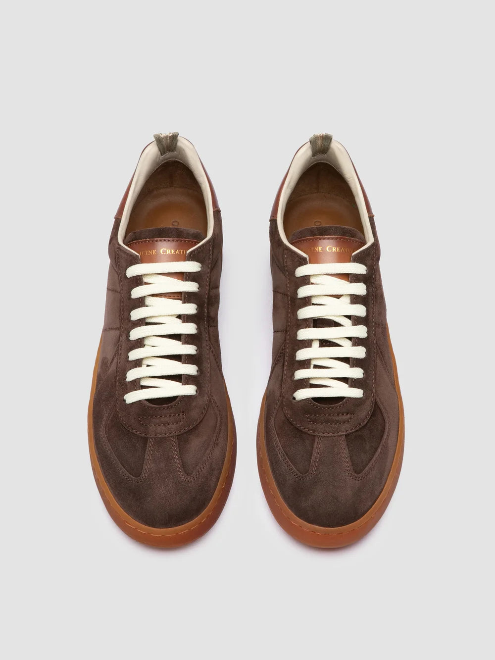 MILITIA 002 - Brown Suede and Leather Sneakers - image 2,side view