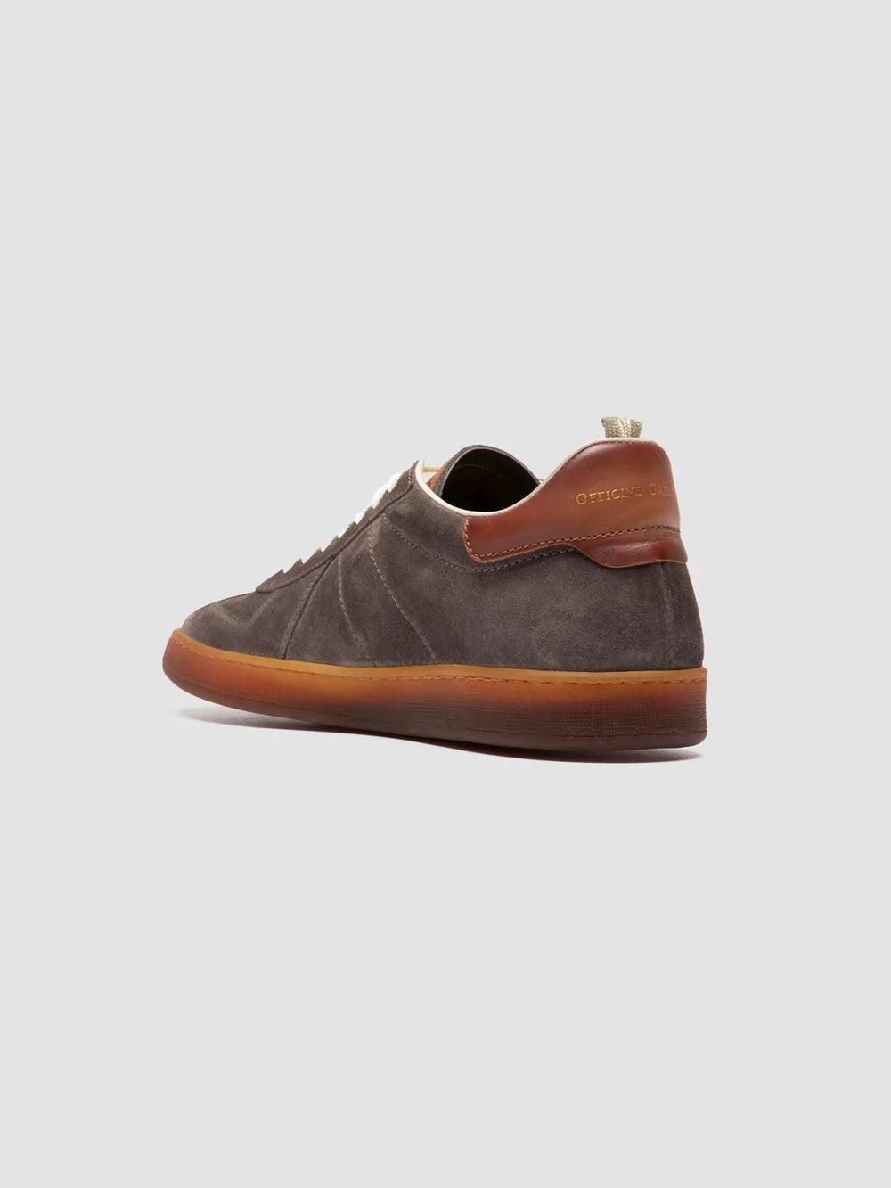 MILITIA 002 - Taupe Suede and Leather Sneakers - image 4,side view