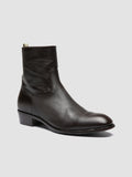 MONEGAL 002 - Brown Leather Zip boots - thumb image 3,side view