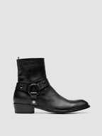 MONEGAL 004 - Black Leather Zipped Boots