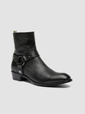 MONEGAL 004 - Black Leather Zipped Boots - thumb image 3,side view
