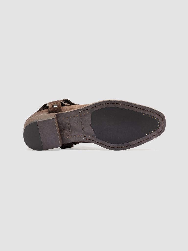 MONEGAL 004 - Brown Suede Zipped Boots