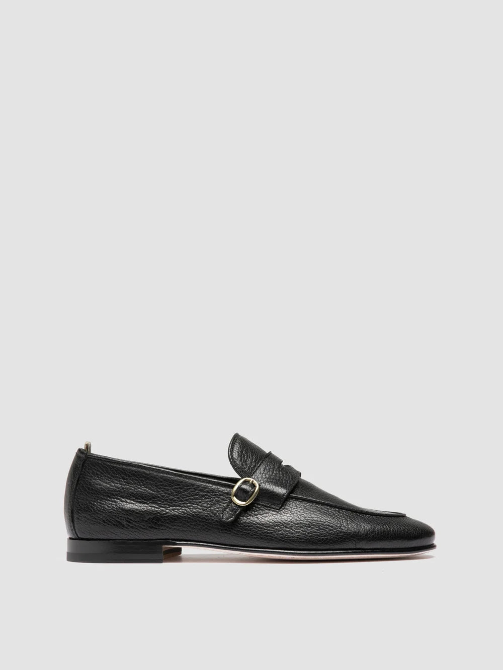 OLIVER 011 - Penny-Loafer aus schwarzem Leder - image 1,side view