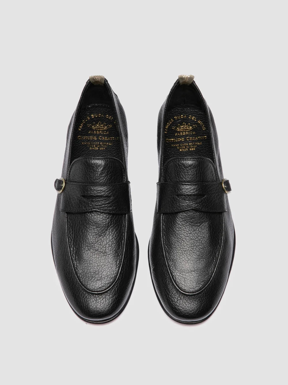 OLIVER 011 - Penny-Loafer aus schwarzem Leder - image 2,side view